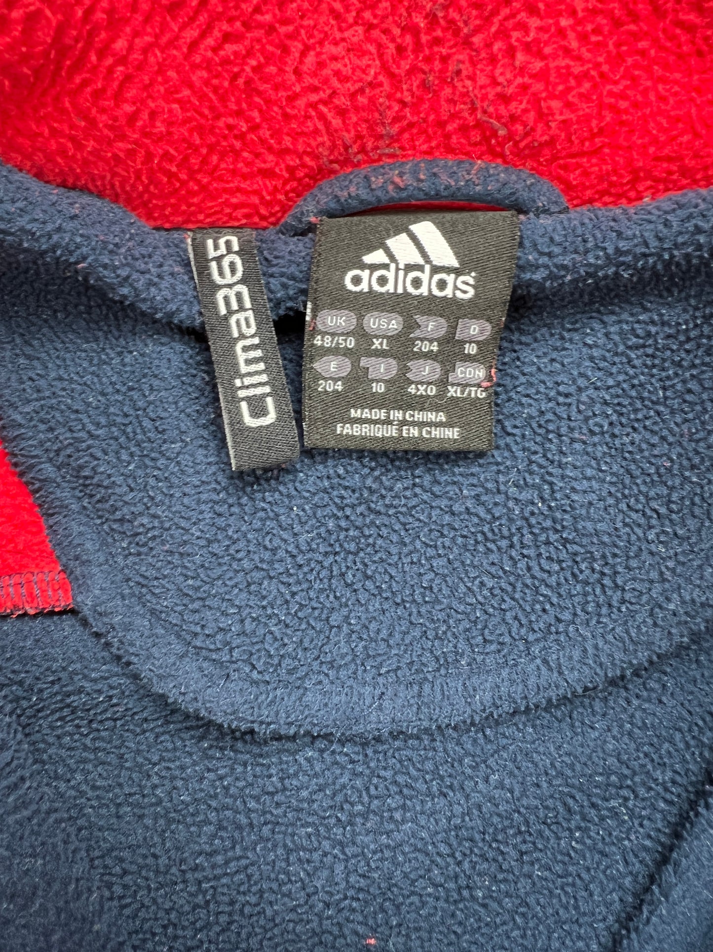 Frankreich 2009 Fleece 3/4 Zip Sweater XL adidas