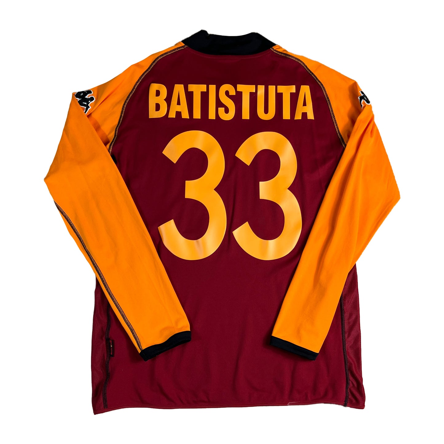 AS Rom 2002-03 "Batistuta" Champions League Heim Trikot "XL" (Sehr enger fit) Kappa