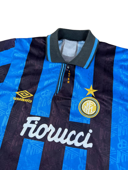 Inter 1992-94 Heim Trikot "Bergkamp" S Umbro