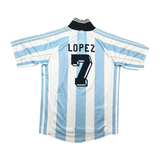 Argentinien 1998 "Claudio Lopez" Heim Trikot S adidas