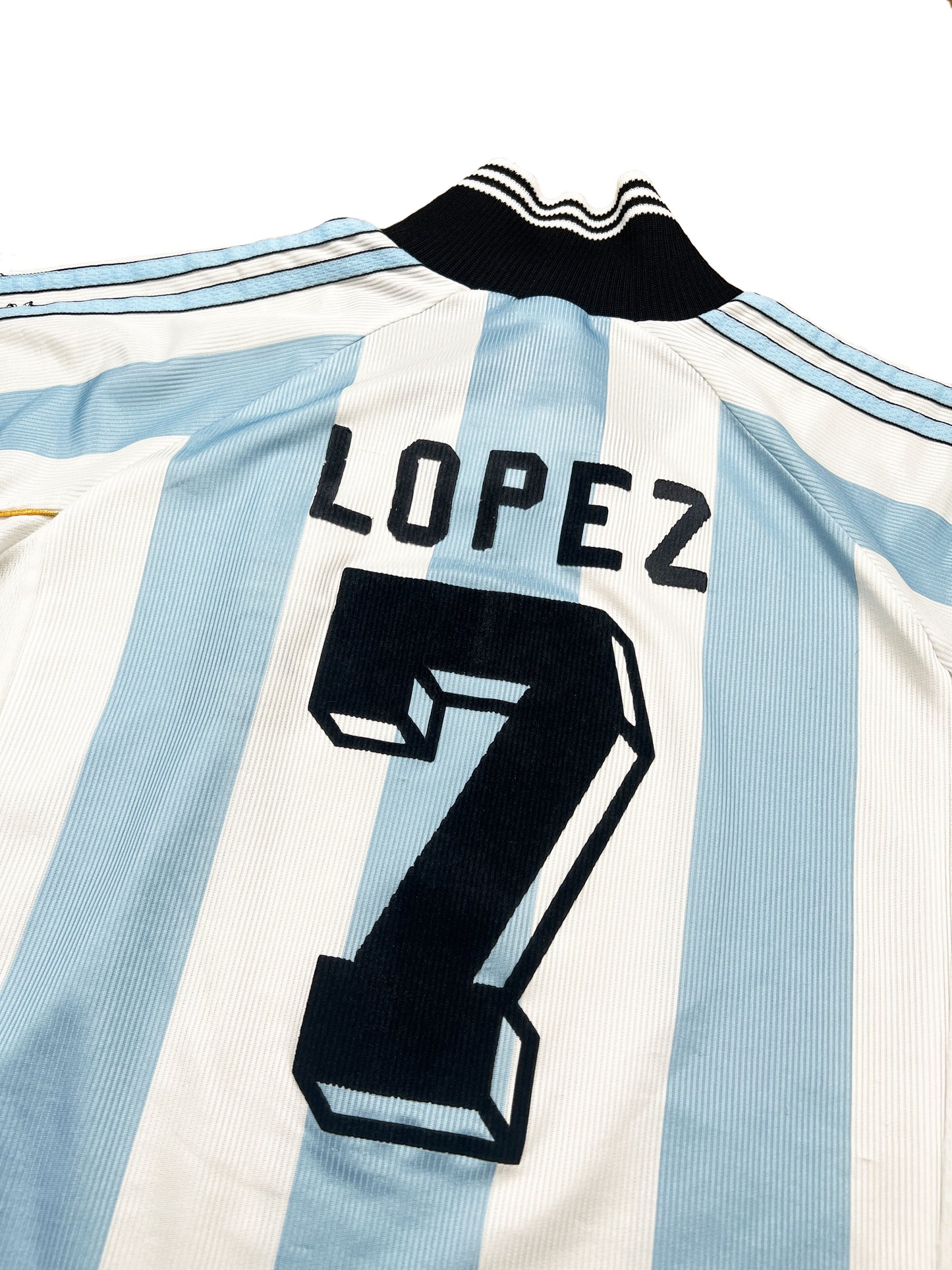 Argentinien 1998 "Claudio Lopez" Heim Trikot S adidas