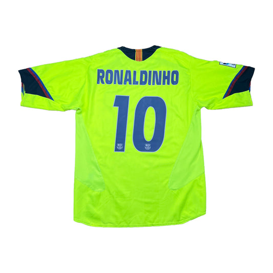 FC Barcelona 2005-06 "Ronaldinho" Auswärts Trikot L nike total 90