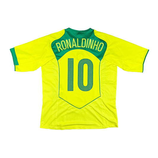 Brasilien 2004 "Ronaldinho" Heim Trikot "L" Nike Total 90