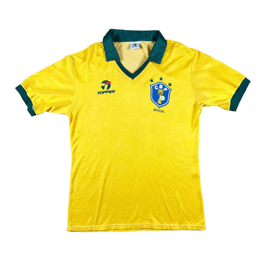 Brasilien 1986 Heim Trikot M Topper