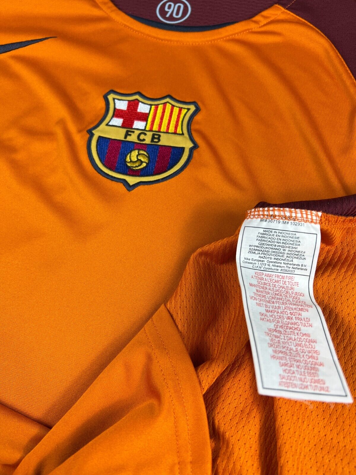 Barcelona 2005-06 Trainingsshirt L nike total 90